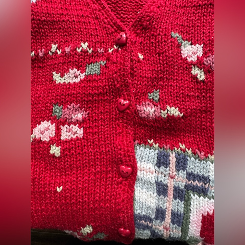 Vintage Metropolitan Red Sweater M - Picture 7 of 7